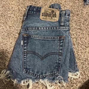 Levi's SilverTab Blue Denim Cutoff Shorts